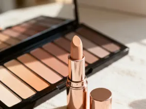 Eleganckie czarne kredki do oczu ułożone na marmurowym blacie, prezentujące wysoką jakość i precyzję produktów.